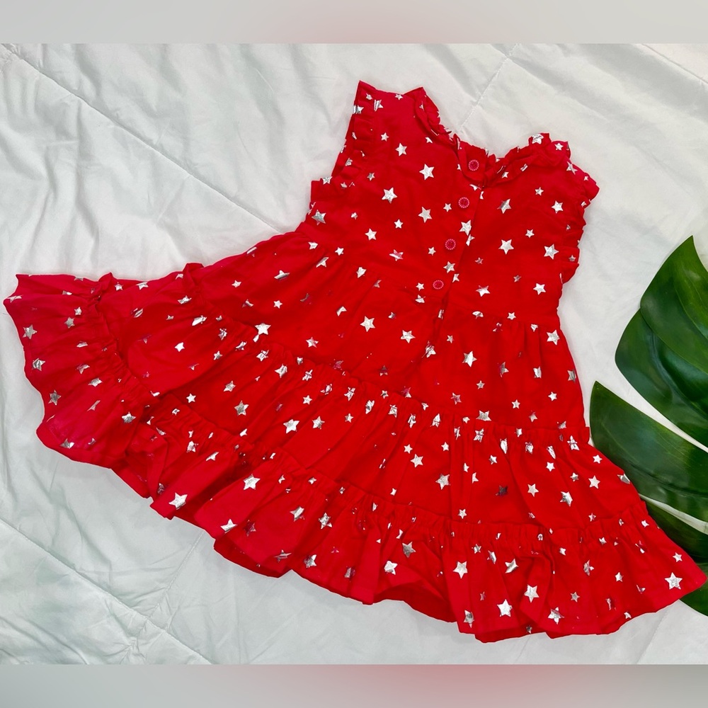 CYNTHIA ROWLEY• Kids Toddler Baby Girls Red Ruffle Star Tiered Dress NWT - Picture 11 of 11